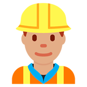 👷🏽‍♂️ Emoji Bauarbeiter: mittlere Hautfarbe Twitter Twemoji 2.2.2.