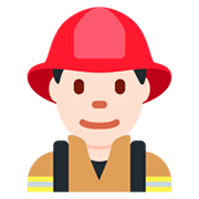 Emoji 👨🏻‍🚒 Pompiere Uomo: Carnagione Chiara su Twitter Twemoji 2.2.2.