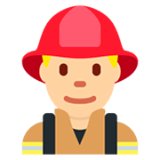 Émoji 👨🏼‍🚒 Pompier Homme : Peau Moyennement Claire sur Twitter Twemoji 2.2.2.