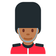 💂🏾‍♂️ Emoji Wachmann: mitteldunkle Hautfarbe Twitter Twemoji 2.2.2.