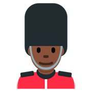 Emoji 💂🏿‍♂️ Guardia Uomo: Carnagione Scura su Twitter Twemoji 2.2.2.
