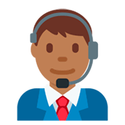 👨🏾‍💼 Emoji Büroangestellter: mitteldunkle Hautfarbe Twitter Twemoji 2.2.2.