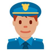 Émoji 👮🏽‍♂️ Policier : Peau Légèrement Mate sur Twitter Twemoji 2.2.2.