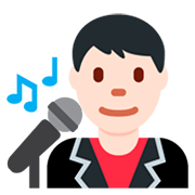 Emoji 👨🏻‍🎤 Cantante Uomo: Carnagione Chiara su Twitter Twemoji 2.2.2.