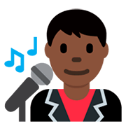 👨🏿‍🎤 Emoji Cantante Hombre: Tono De Piel Oscuro en Twitter Twemoji 2.2.2.