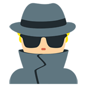 🕵🏼‍♂️ Emoji Detective Hombre: Tono De Piel Claro Medio en Twitter Twemoji 2.2.2.