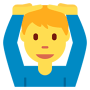 Emoji 🙆‍♂️ Uomo Con Gesto OK su Twitter Twemoji 2.2.2.