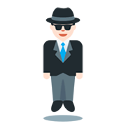 🕴🏻 Emoji schwebender Mann im Anzug: helle Hautfarbe Twitter Twemoji 2.2.2.
