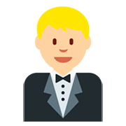 🤵🏼 Emoji Person im Smoking: mittelhelle Hautfarbe Twitter Twemoji 2.2.2.