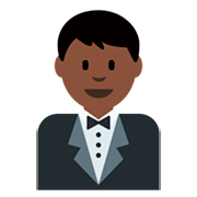 🤵🏿 Emoji Person im Smoking: dunkle Hautfarbe Twitter Twemoji 2.2.2.
