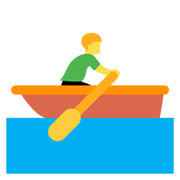 Emoji 🚣‍♂️ Uomo In Barca A Remi su Twitter Twemoji 2.2.2.