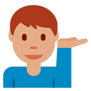 Emoji 💁🏽‍♂️ Uomo Con Suggerimento: Carnagione Olivastra su Twitter Twemoji 2.2.2.