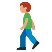 🚶🏽‍♂️ Emoji Hombre Caminando: Tono De Piel Medio en Twitter Twemoji 2.2.2.