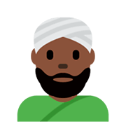 👳🏿‍♂️ Emoji Mann mit Turban: dunkle Hautfarbe Twitter Twemoji 2.2.2.