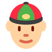 Emoji 👲🏼 Uomo Con Zucchetto Cinese: Carnagione Abbastanza Chiara su Twitter Twemoji 2.2.2.