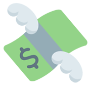 💸 Emoji Geldschein mit Flügeln Twitter Twemoji 2.2.2.