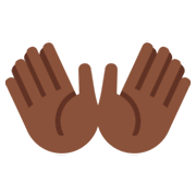 👐🏿 Emoji Mãos Abertas: Pele Escura na Twitter Twemoji 2.2.2.