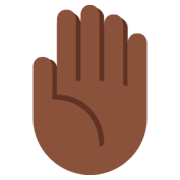 Emoji ✋🏿 Mano Alzata: Carnagione Scura su Twitter Twemoji 2.2.2.