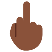 🖕🏿 Emoji Dedo Do Meio: Pele Escura na Twitter Twemoji 2.2.2.