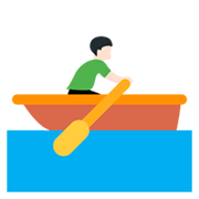 🚣🏻 Emoji Person im Ruderboot: helle Hautfarbe Twitter Twemoji 2.2.2.