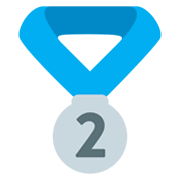 Émoji 🥈 Médaille D’argent sur Twitter Twemoji 2.2.2.