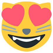 😻 Emoji lachende Katze mit Herzen als Augen Twitter Twemoji 2.2.2.