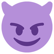 Emoji 😈 Faccina Con Sorriso E Corna su Twitter Twemoji 2.2.2.