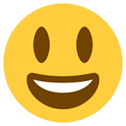 Emoji 😃 Faccina Con Un Gran Sorriso E Occhi Spalancati su Twitter Twemoji 2.2.2.