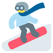 Emoji 🏂 Persona Sullo Snowboard su Twitter Twemoji 2.2.2.
