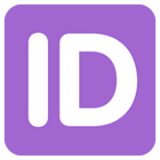 🆔 Emoji Großbuchstaben ID in lila Quadrat Twitter Twemoji 2.2.2.