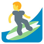 Emoji 🏄 Persona Che Fa Surf su Twitter Twemoji 2.2.2.