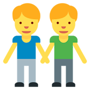 Emoji 👬 Due Uomini Che Si Tengono Per Mano su Twitter Twemoji 2.2.2.