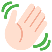 Emoji 👋🏻 Mano Che Saluta: Carnagione Chiara su Twitter Twemoji 2.2.2.