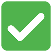 ✅ Emoji Botón De Marca De Verificación en Twitter Twemoji 2.2.2.