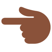 👈🏿 Emoji Dorso Da Mão Com Dedo Indicador Apontando Para A Esquerda: Pele Escura na Twitter Twemoji 2.2.2.