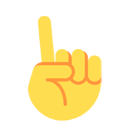Emoji ☝️ Indice Verso L’alto su Twitter Twemoji 2.2.2.