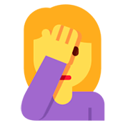 🤦‍♀️ Emoji sich an den Kopf fassende Frau Twitter Twemoji 2.2.2.