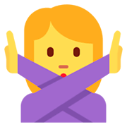 🙅‍♀️ Emoji Mujer Haciendo El Gesto De «no» en Twitter Twemoji 2.2.2.
