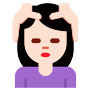 💆🏻‍♀️ Emoji Mujer Recibiendo Masaje: Tono De Piel Claro en Twitter Twemoji 2.2.2.