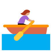 🚣🏽‍♀️ Emoji Mujer Remando En Un Bote: Tono De Piel Medio en Twitter Twemoji 2.2.2.