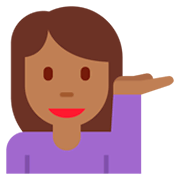 💁🏾‍♀️ Emoji Empleada De Mostrador De Información: Tono De Piel Oscuro Medio en Twitter Twemoji 2.2.2.