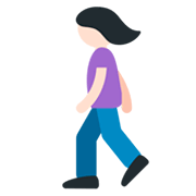🚶🏻‍♀️ Emoji Mujer Caminando: Tono De Piel Claro en Twitter Twemoji 2.2.2.