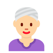 👳🏼‍♀️ Emoji Mujer Con Turbante: Tono De Piel Claro Medio en Twitter Twemoji 2.2.2.