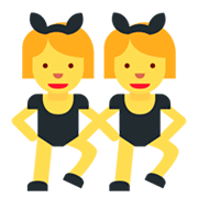 👯‍♀️ Emoji Mulheres Com Orelhas De Coelho na Twitter Twemoji 2.2.2.