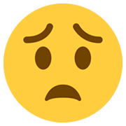 😟 Emoji besorgtes Gesicht Twitter Twemoji 2.2.2.
