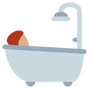 🛀🏽 Emoji badende Person: mittlere Hautfarbe Twitter Twemoji 2.2.