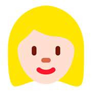 Émoji 👱🏻‍♀️ Femme Blonde : Peau Claire sur Twitter Twemoji 2.2.