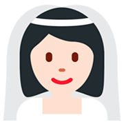 👰🏻 Emoji Person mit Schleier: helle Hautfarbe Twitter Twemoji 2.2.