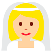 👰🏼 Emoji Person mit Schleier: mittelhelle Hautfarbe Twitter Twemoji 2.2.