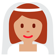 👰🏽 Emoji Novia Con Velo: Tono De Piel Medio en Twitter Twemoji 2.2.